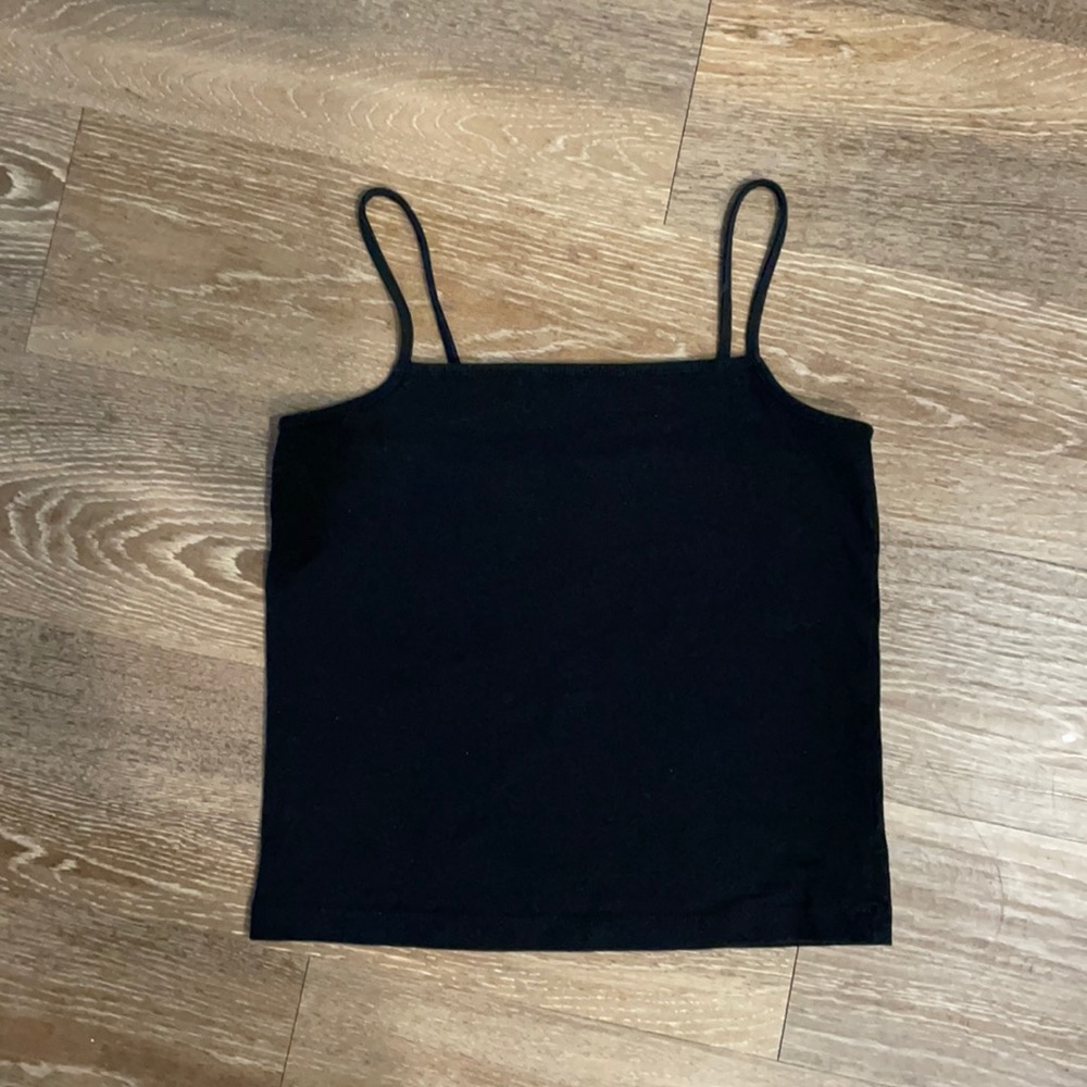 black crop tank top medium wild fable